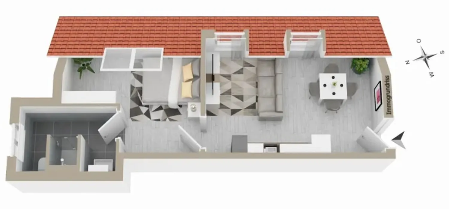 2 Zimmer Wohnung mit 43 m² in Mosbach – Bild 1