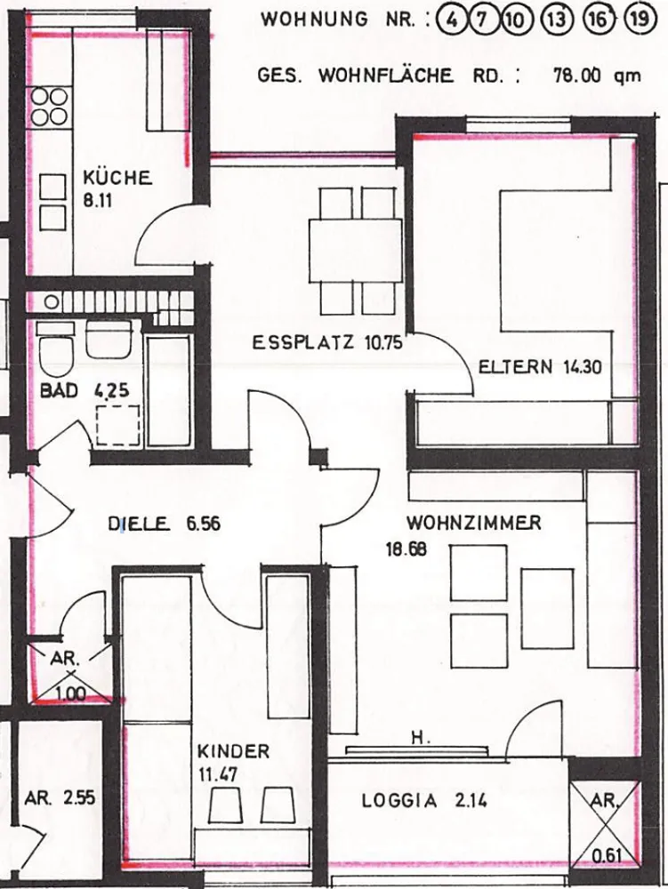 4 Zimmer Wohnung mit 76 m² in Bochum – Bild 2