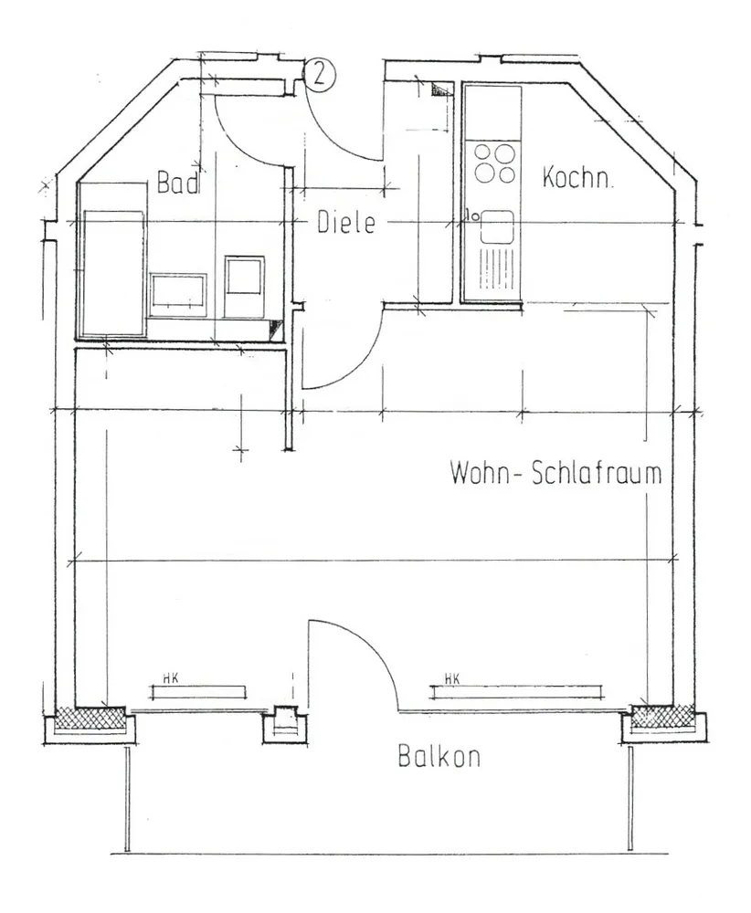 1 Zimmer Wohnung mit 46 m² in Krefeld – Bild 1