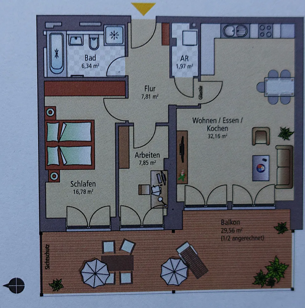3 Zimmer Wohnung mit 88 m² in Nürnberg – Bild 2