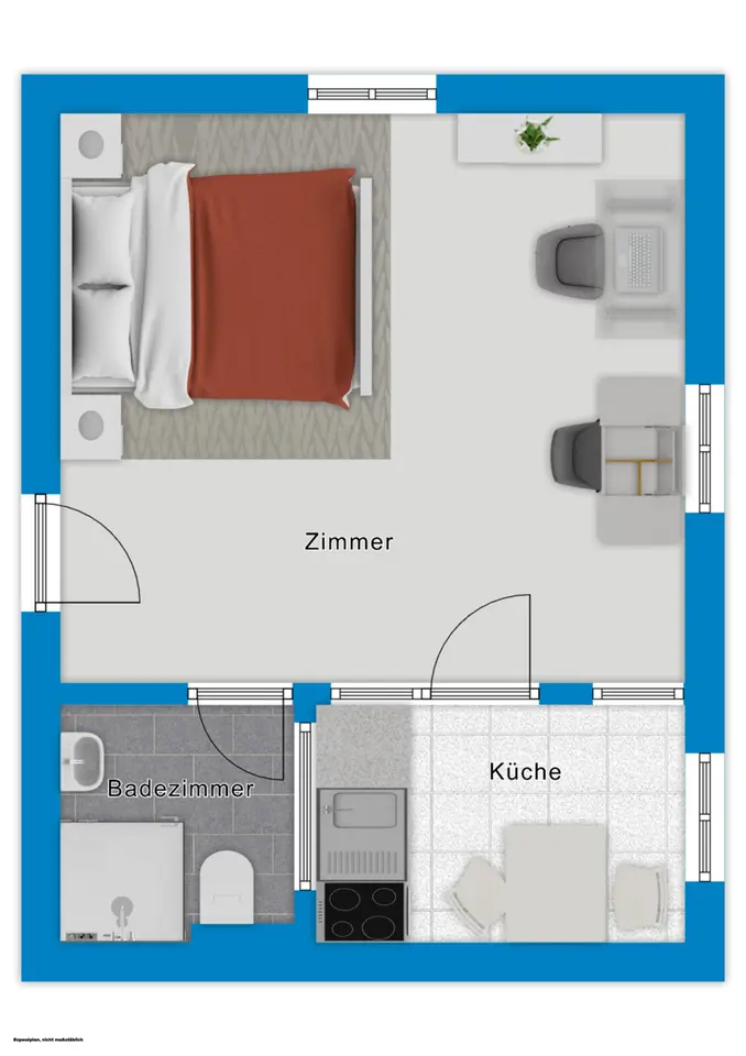 2 Zimmer Wohnung mit 35 m² in Halle (Saale) – Bild 7