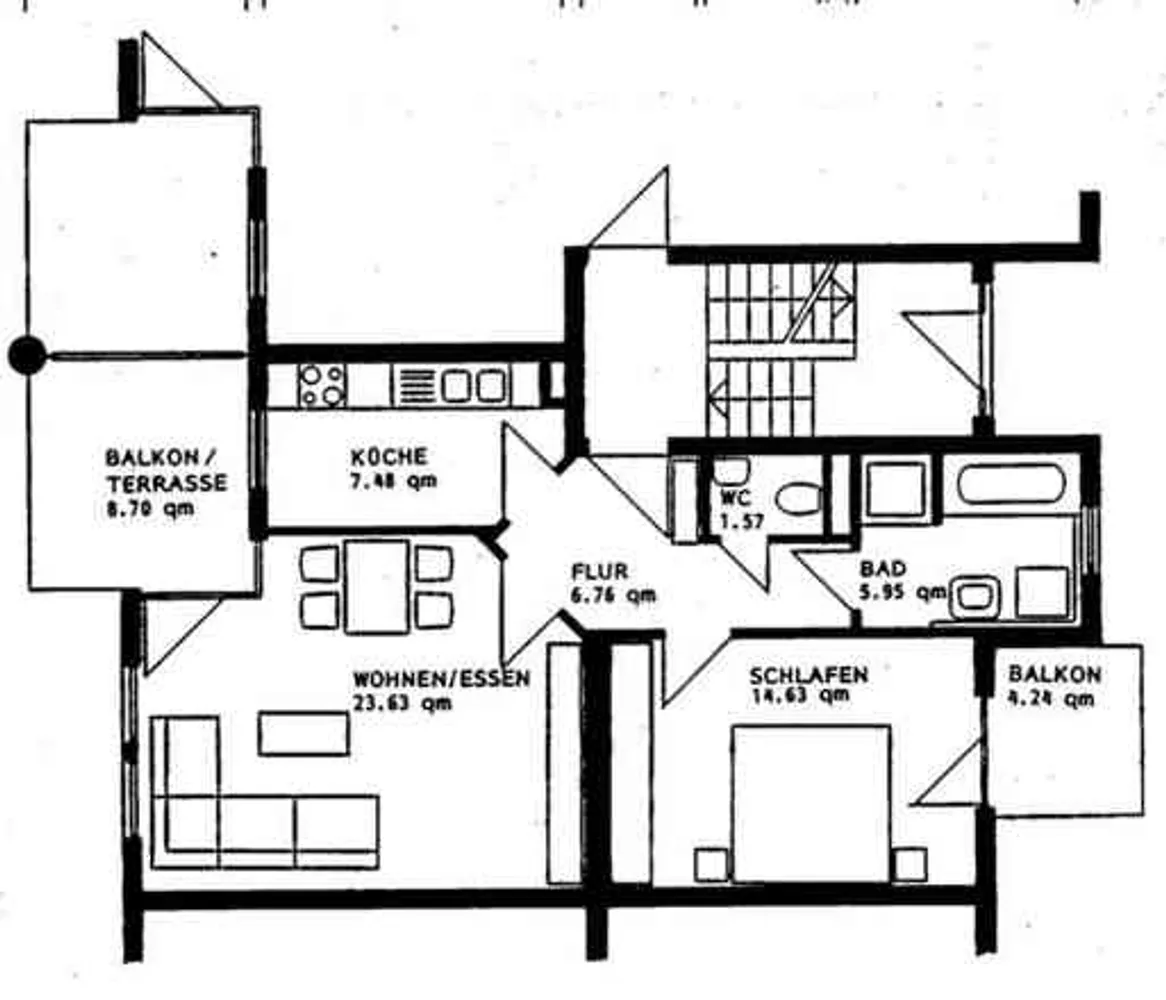 2 room apartment with 63 m² in Stuttgart – Photo 8