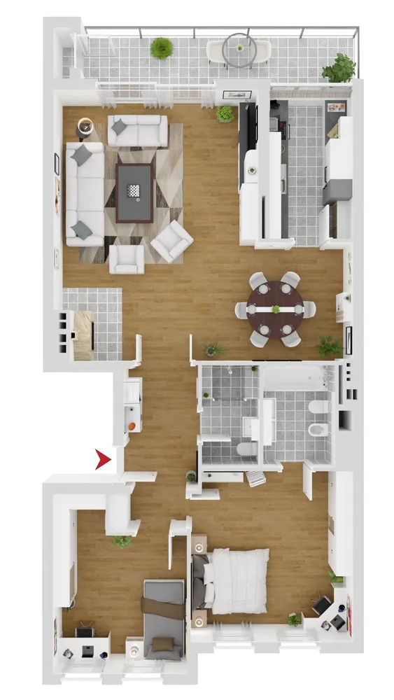 3 Zimmer Wohnung mit 116 m² in Düsseldorf – Bild 3