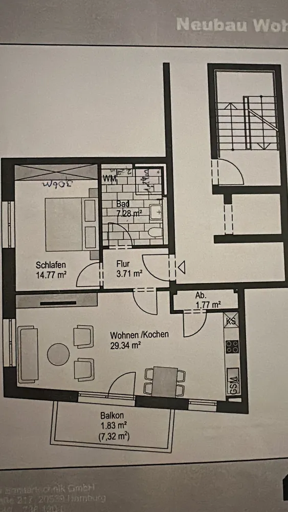 2 room apartment with 58 m² in Hamburg – Photo 8