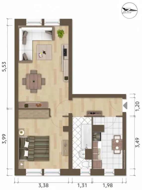 2 Zimmer Wohnung mit 48 m² in Hoyerswerda – Bild 5