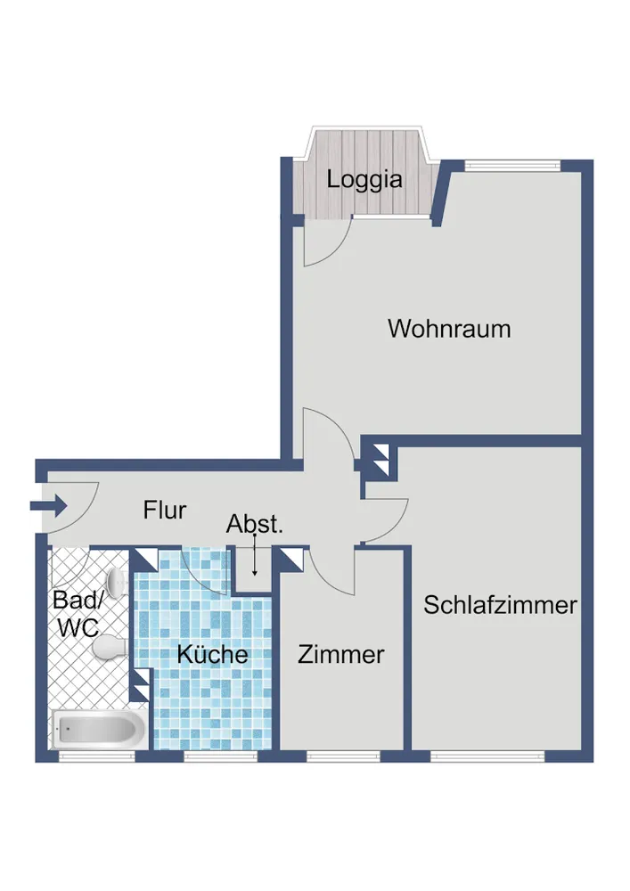 3 Zimmer Wohnung mit 63 m² in Frankfurt am Main – Bild 3