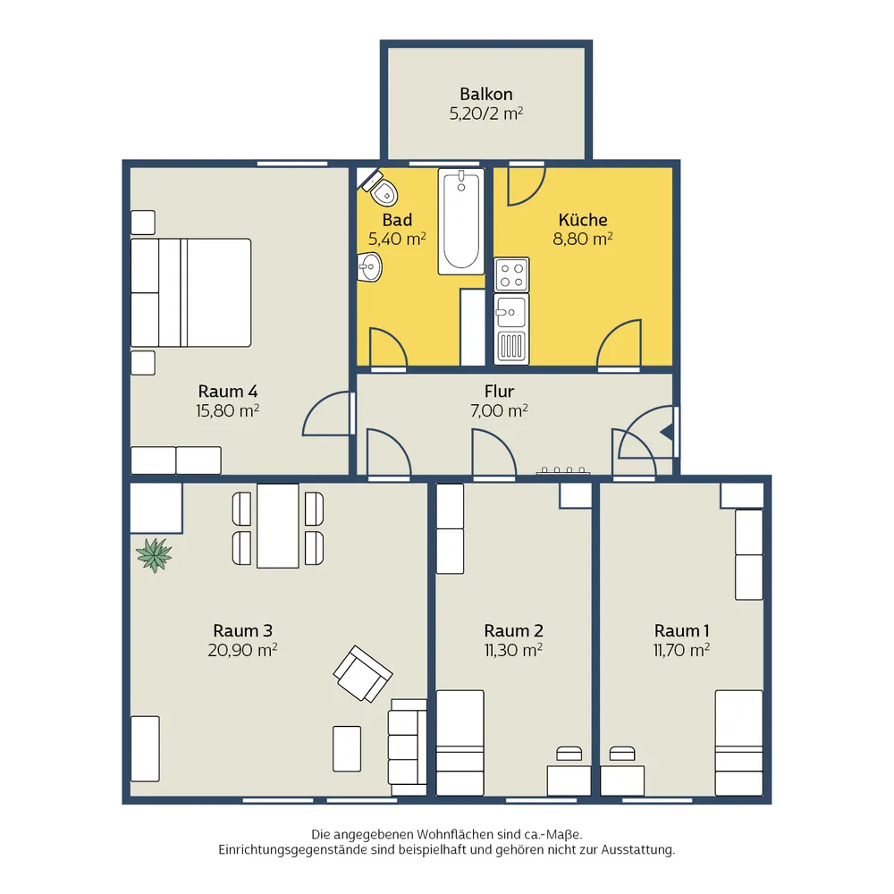 4 room apartment with 83 m² in Leipzig – Photo 2