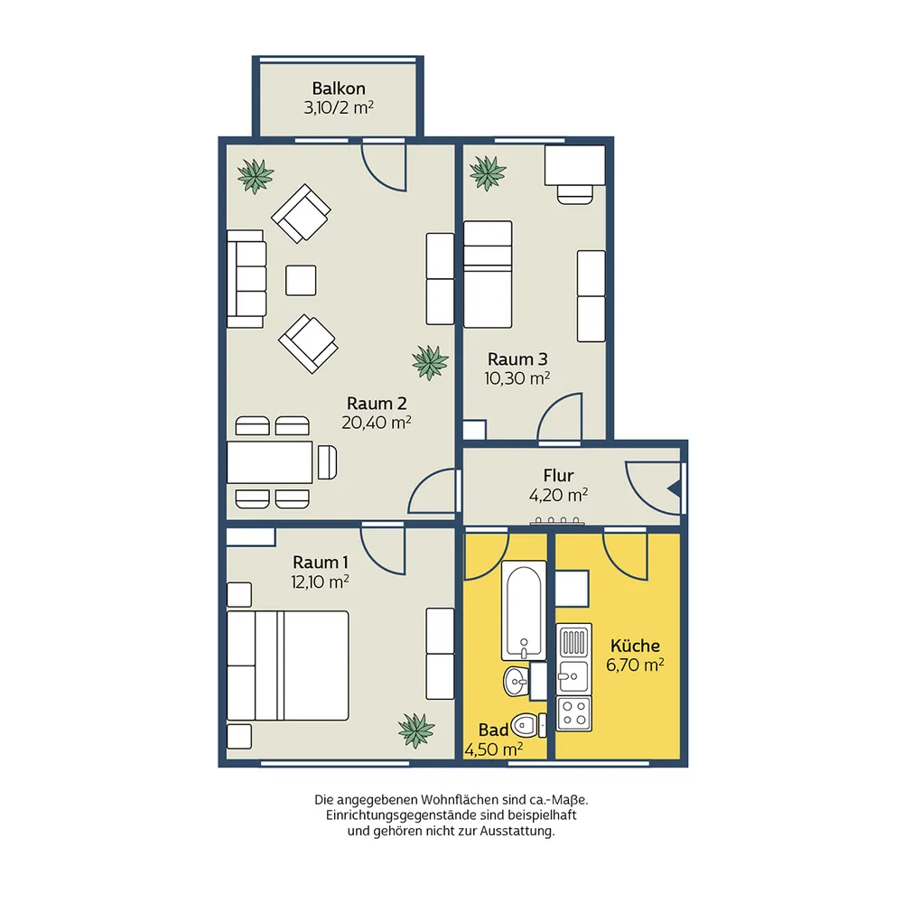 3 Zimmer Wohnung mit 59 m² in Leipzig – Bild 6