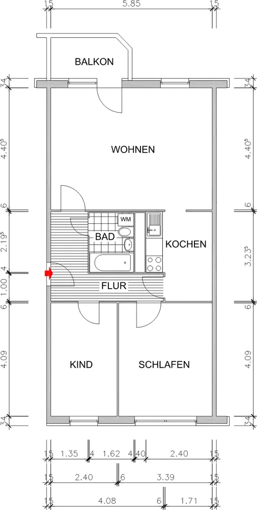 3 Zimmer Wohnung mit 69 m² in Chemnitz – Bild 8