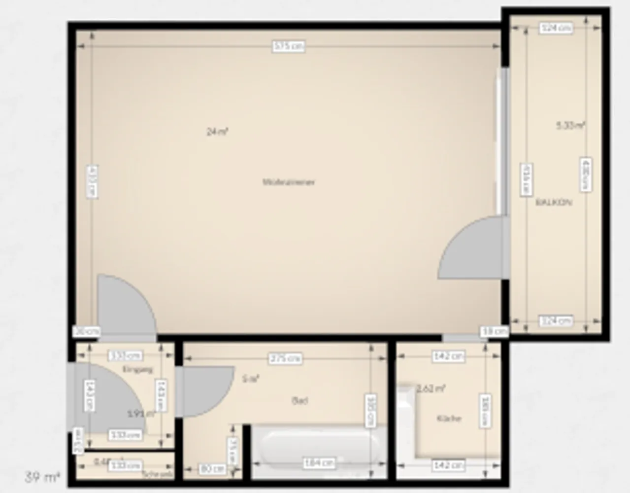 1 Zimmer Wohnung mit 38 m² in Mainz – Bild 2