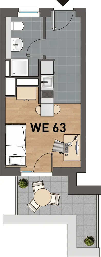 2 Zimmer Wohnung mit 25 m² in Hamburg – Bild 5