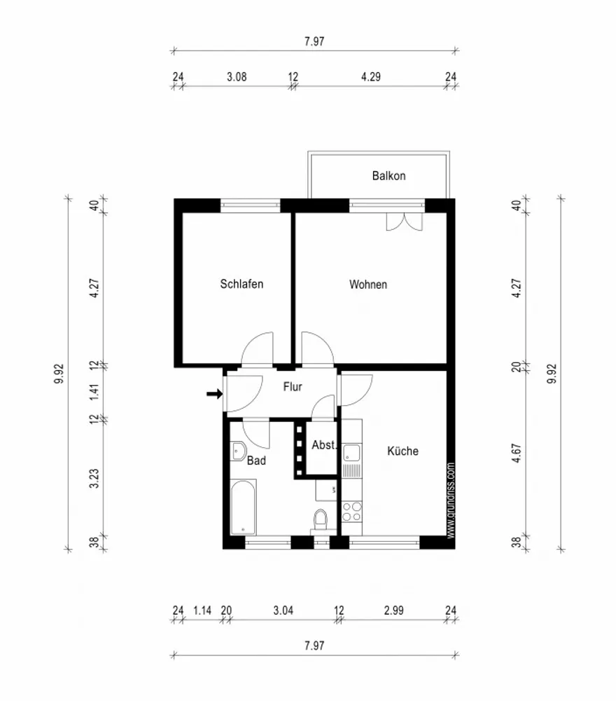 2 room apartment with 62 m² in Magdeburg – Photo 3