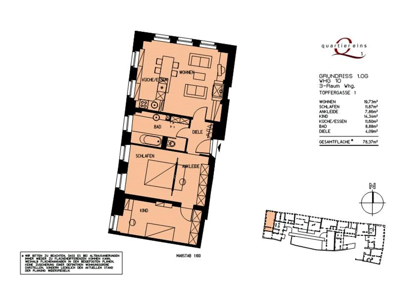 3 Zimmer Wohnung mit 78 m² in Pirna – Bild 1