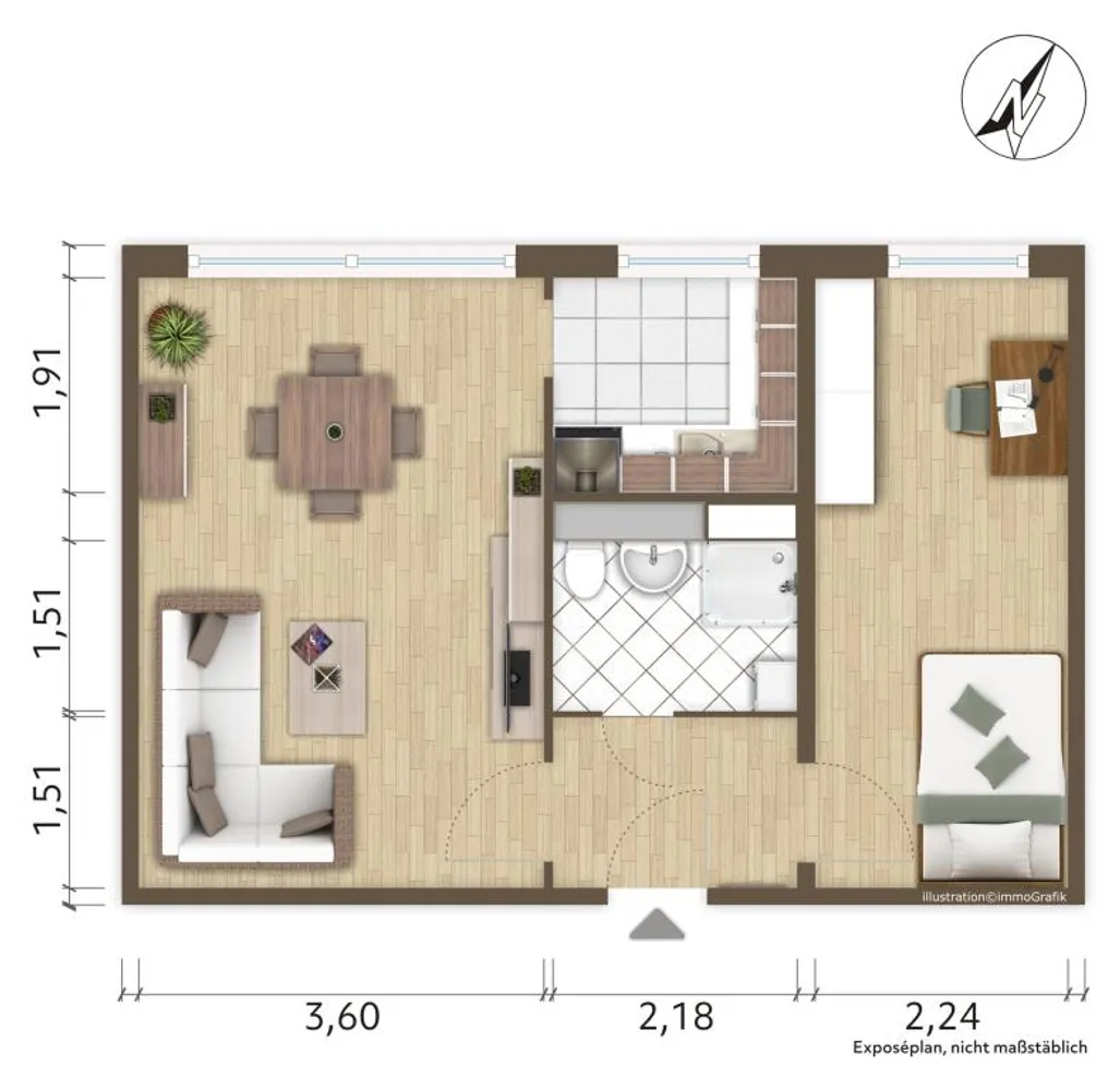 2 Zimmer Wohnung mit 41 m² in Hoyerswerda – Bild 4