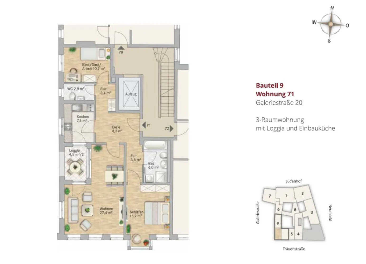 3 Zimmer Wohnung mit 87 m² in Dresden – Bild 3
