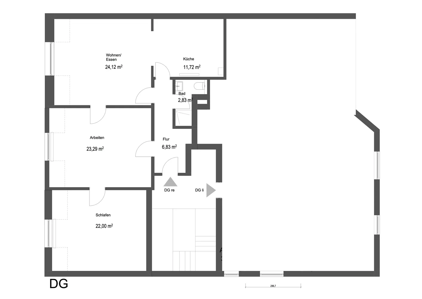 3 Zimmer Wohnung mit 90 m² in Karlsruhe – Bild 1
