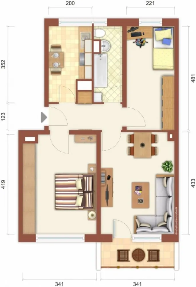 3 Zimmer Wohnung mit 61 m² in Finsterwalde – Bild 5