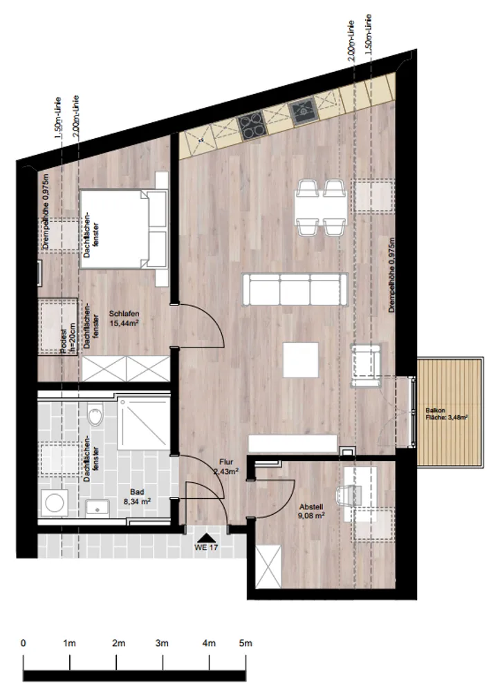 2 Zimmer Wohnung mit 78 m² in Kiel – Bild 3