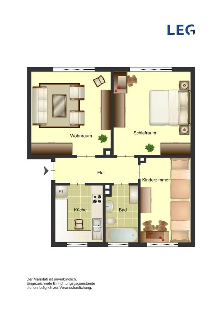 3 room apartment with 63 m² in Bielefeld – Photo 2