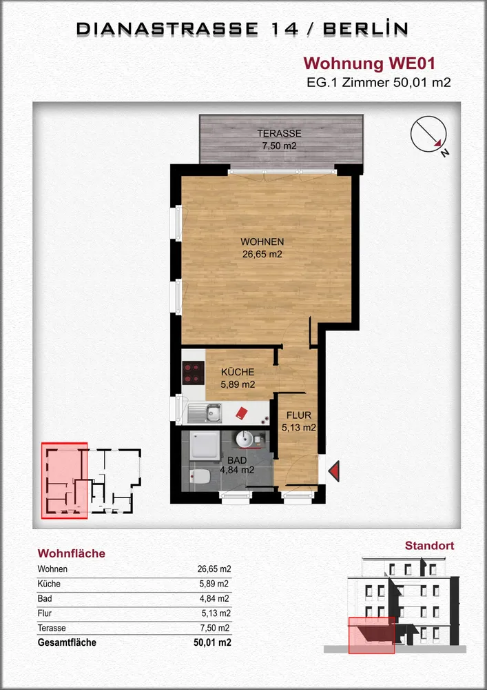 1 Zimmer Wohnung mit 45 m² in Berlin – Bild 8