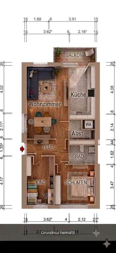 3 Zimmer Wohnung mit 69 m² in Chemnitz – Bild 1