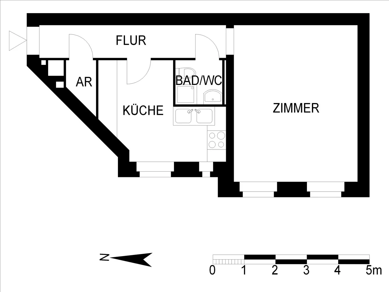 1 Zimmer Wohnung mit 38 m² in Berlin – Bild 2