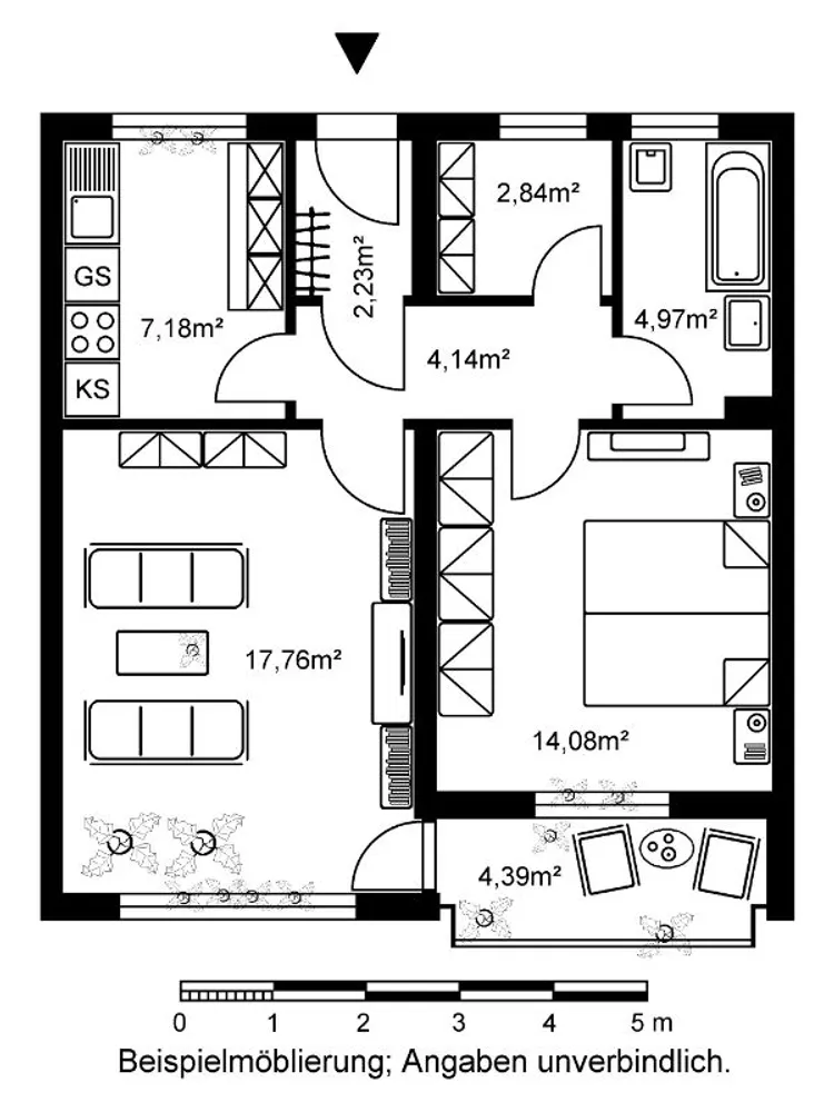 2 room apartment with 54 m² in Frankfurt am Main – Photo 2