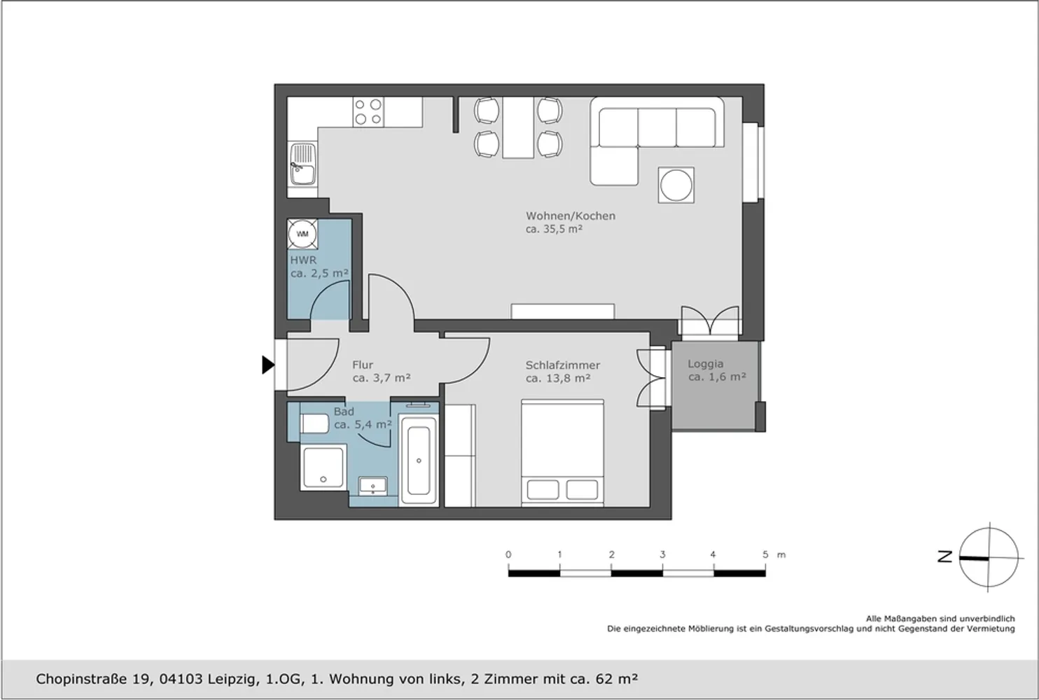 2 Zimmer Wohnung mit 62 m² in Leipzig – Bild 6