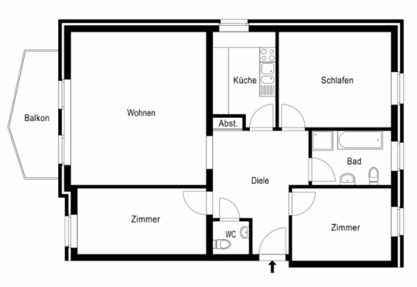 4 Zimmer Wohnung mit 101 m² in Aachen – Bild 2