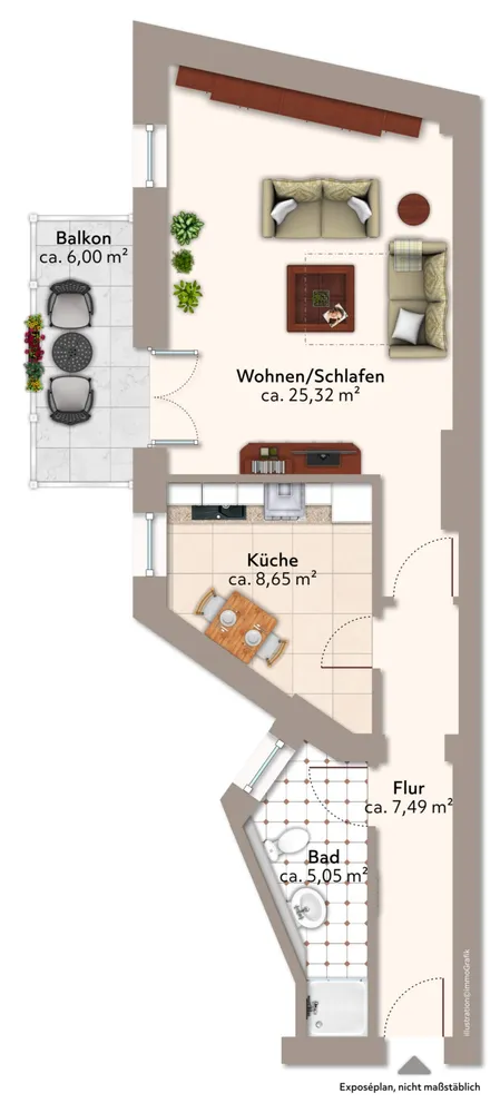 1 Zimmer Wohnung mit 53 m² in Magdeburg – Bild 12
