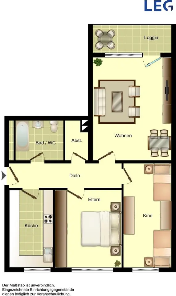 3 Zimmer Wohnung mit 76 m² in Hilden – Bild 2