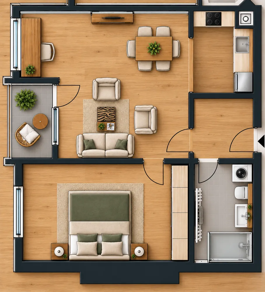 2 room apartment with 61 m² in Munich – Photo 3