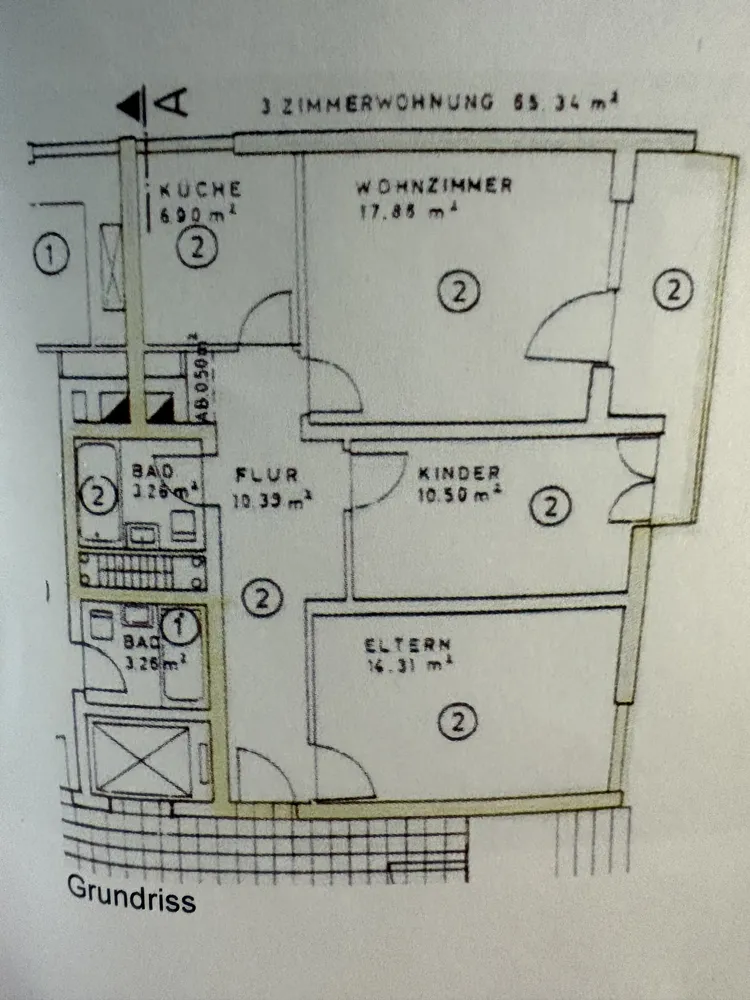 3 Zimmer Wohnung mit 65 m² in Kempten (Allgäu) – Bild 2