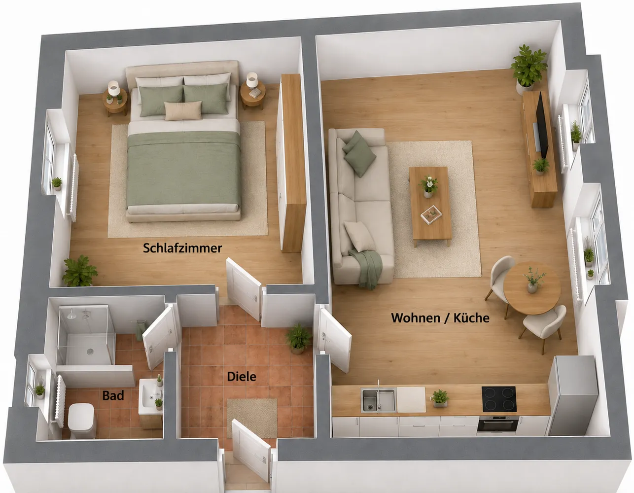 2 room apartment with 48 m² in Gelsenkirchen – Photo 1
