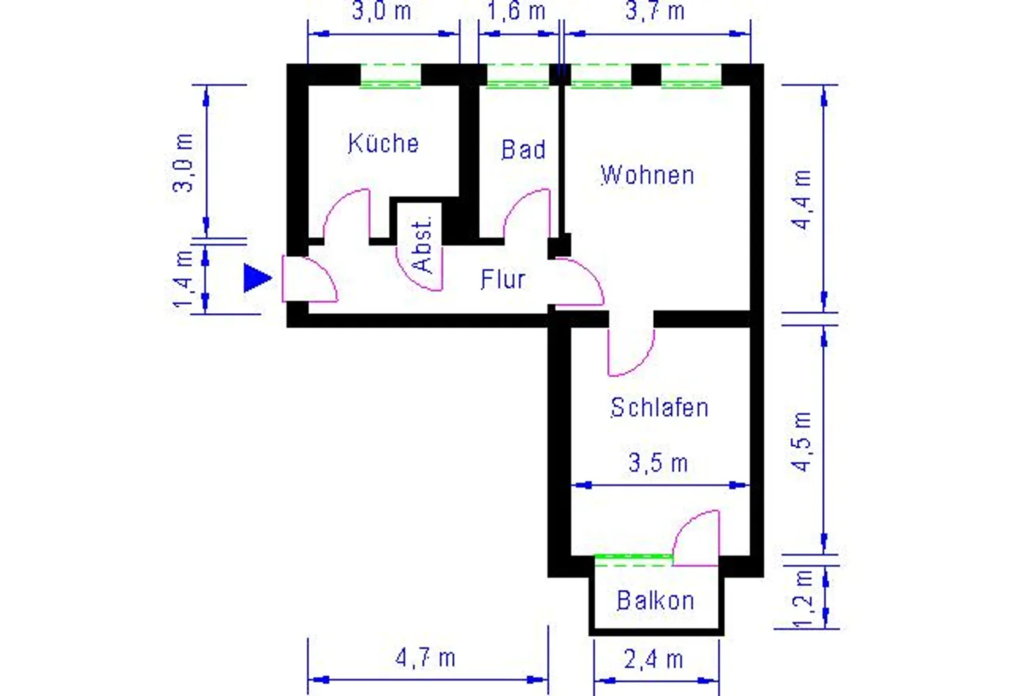 2 room apartment with 51 m² in Magdeburg – Photo 10