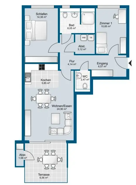 5 Zimmer Wohnung mit 130 m² in Meppen – Bild 10
