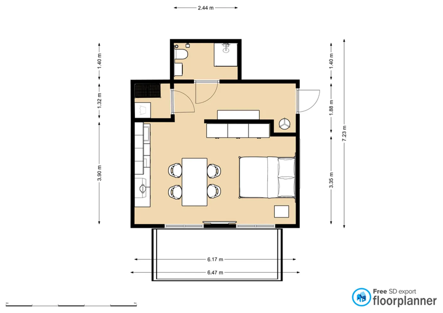 2 room apartment with 41 m² in Cologne – Photo 5
