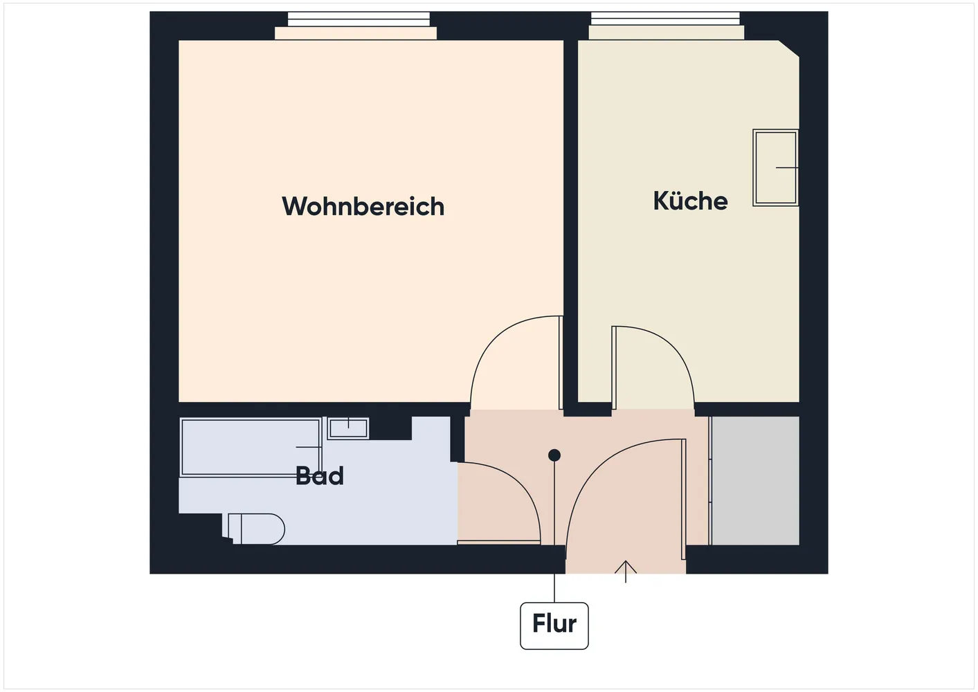 1 Zimmer Wohnung mit 36 m² in Nürnberg – Bild 3