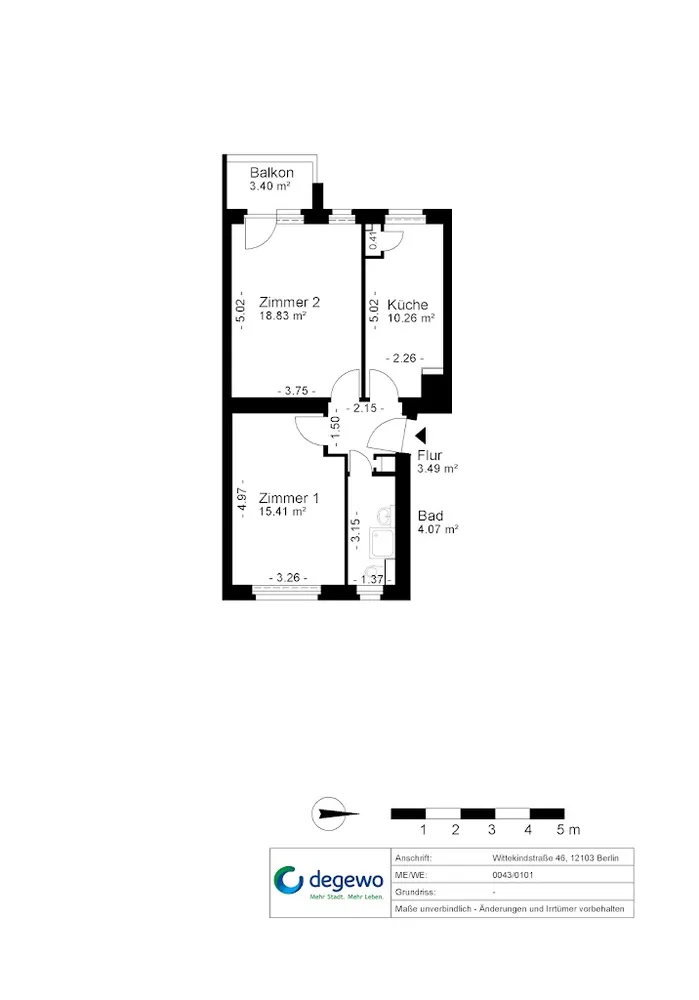2 room apartment with 59 m² in Berlin – Photo 9