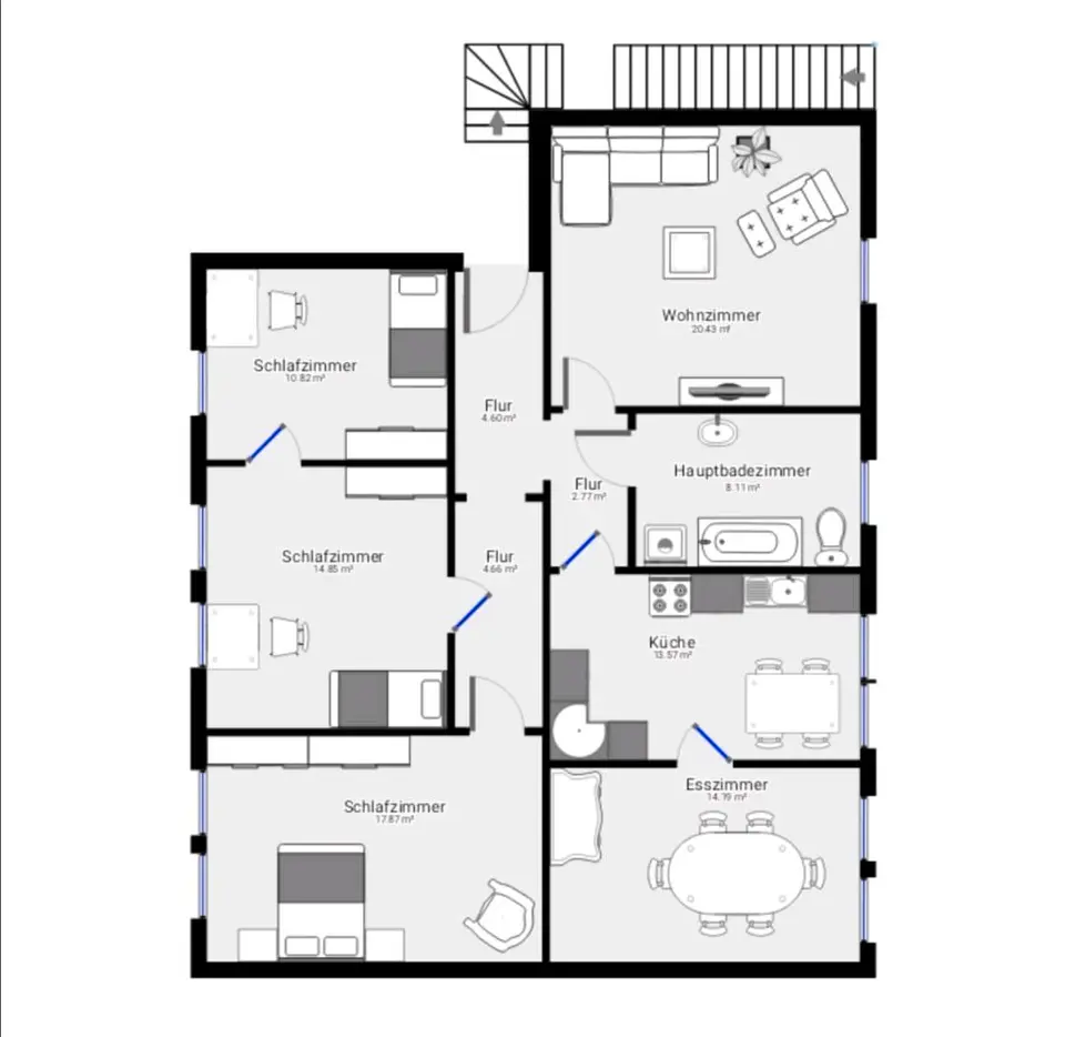 6 Zimmer Wohnung mit 110 m² in Meißen – Bild 5