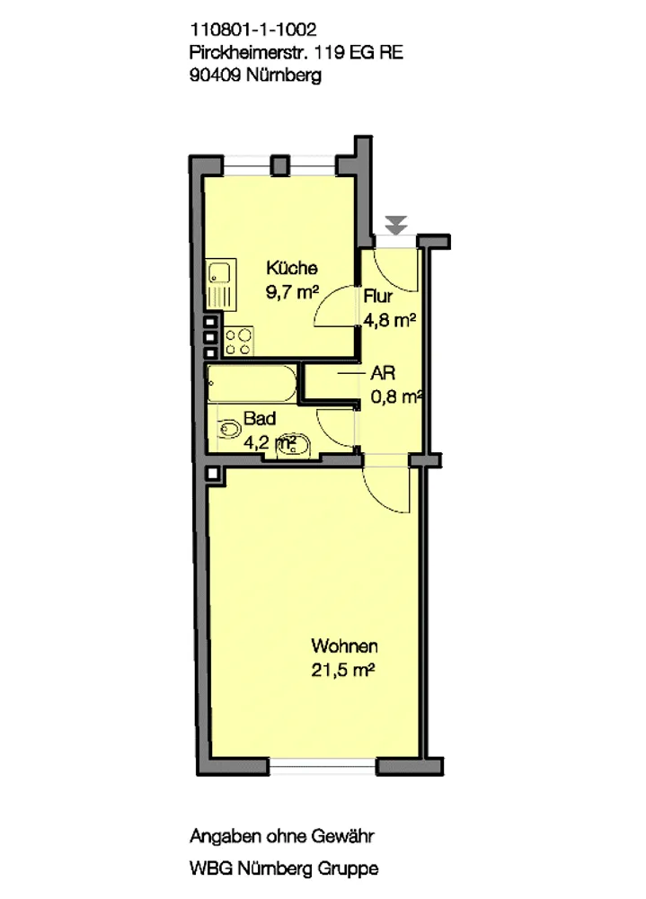 1 Zimmer Wohnung mit 41 m² in Nürnberg – Bild 8