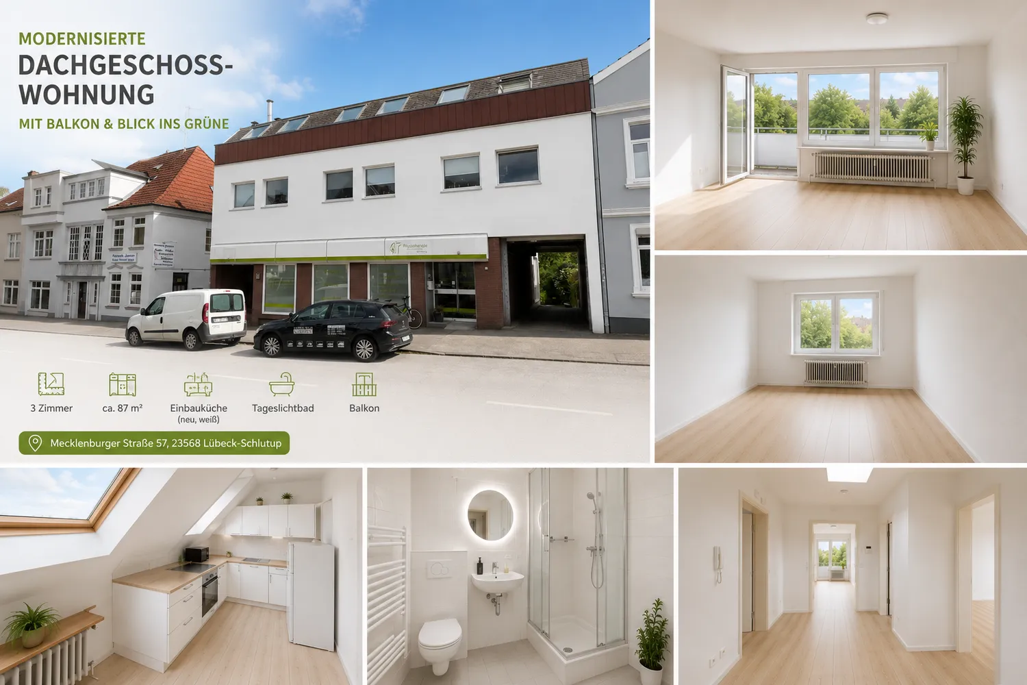 3 Zimmer Wohnung mit 87 m² in Lübeck – Bild 1