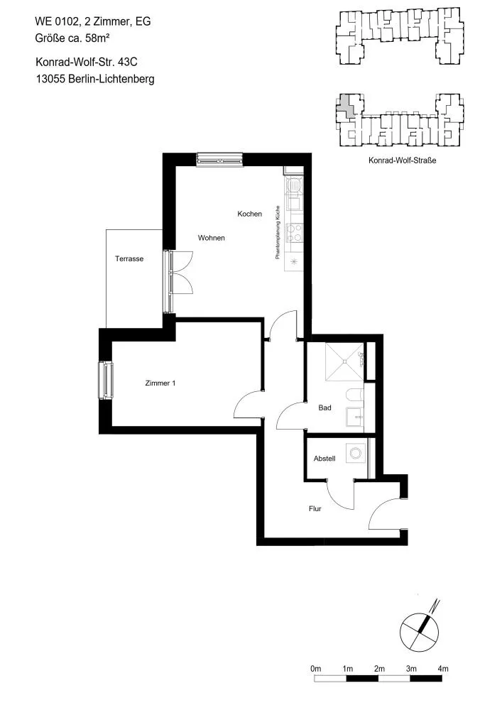 2 Zimmer Wohnung mit 58 m² in Berlin – Bild 2