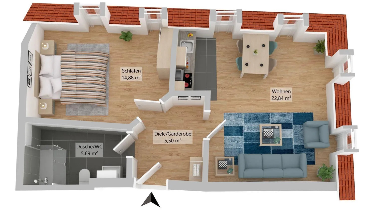 2 Zimmer Wohnung mit 49 m² in Halle (Saale) – Bild 11