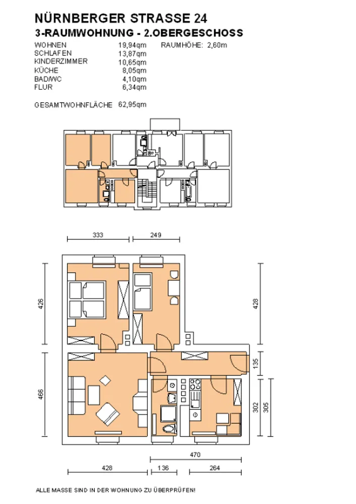3 Zimmer Wohnung mit 63 m² in Dresden – Bild 2