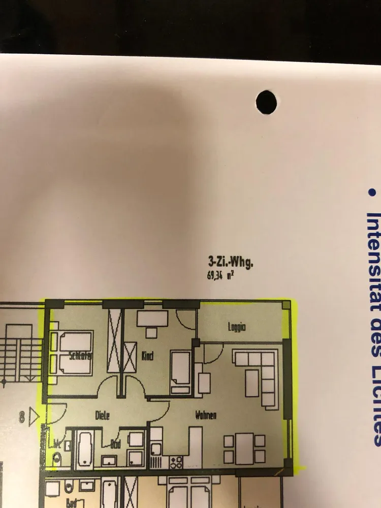 3 Zimmer Wohnung mit 69 m² in Augsburg – Bild 1