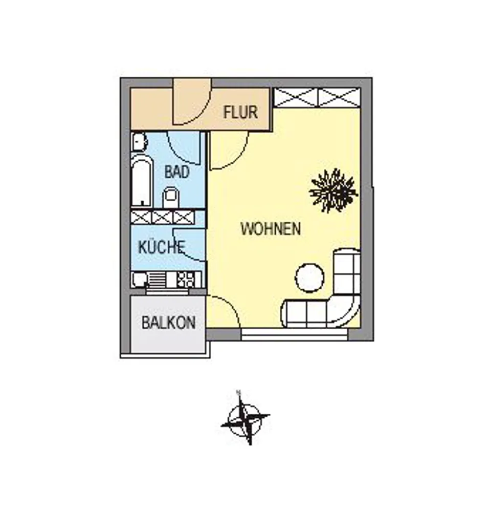 1 Zimmer Wohnung mit 29 m² in Berlin – Bild 2