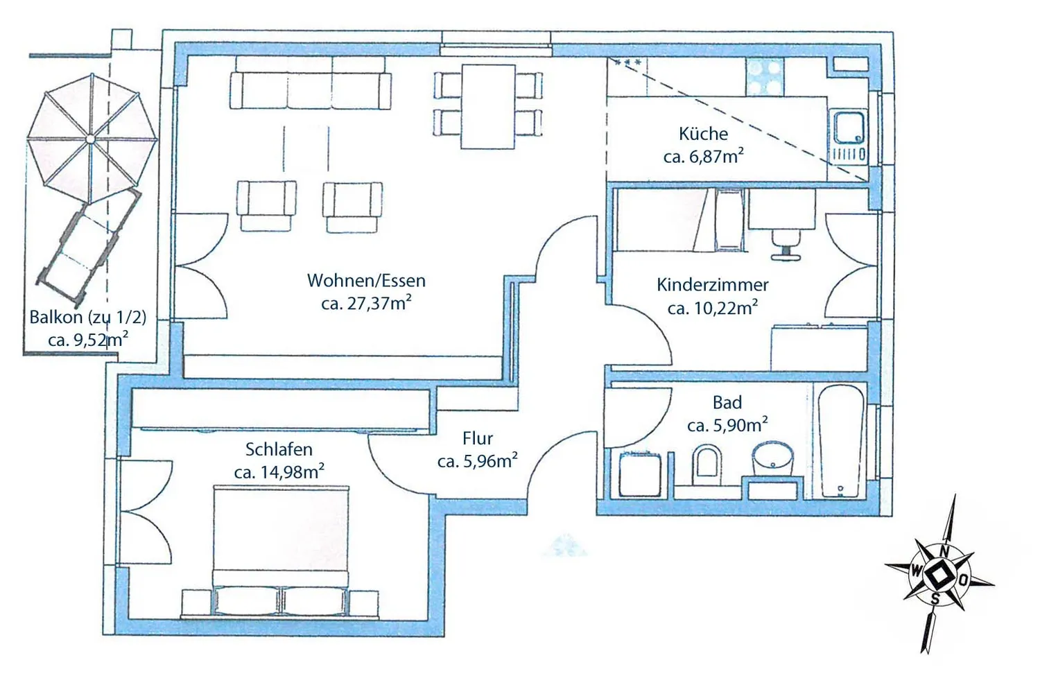 3 Zimmer Wohnung mit 76 m² in München – Bild 8