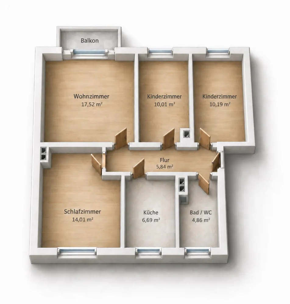 4 Zimmer Wohnung mit 69 m² in Köthen – Bild 5