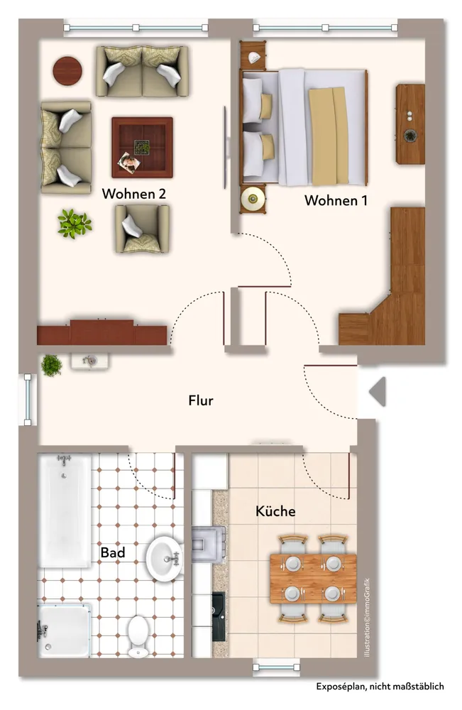 2 room apartment with 47 m² in Magdeburg – Photo 8
